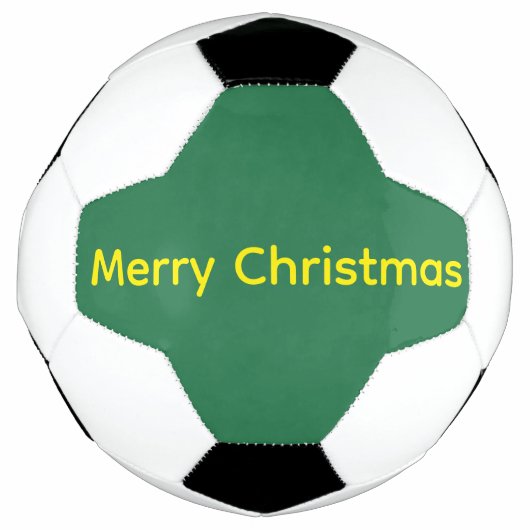 Green Merry Christmas サッカーボール (正面)
