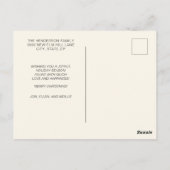 Green Merry Christmas 4 Photo Holiday ポストカード (裏面)