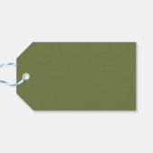 Green Merry Christmas Calligraphy Script ギフトタグ (裏面横)