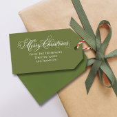 Green Merry Christmas Calligraphy Script  ギフトタグ