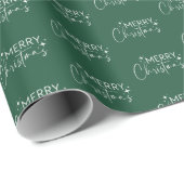 Green Merry Christmas Wrapping Paper ラッピングペーパー (ロールコーナー)