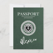 Green Mexico Passport日付の保存 セーブザデート (正面)