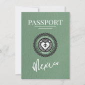Green Mexico Passport日付の保存 セーブザデート (正面)
