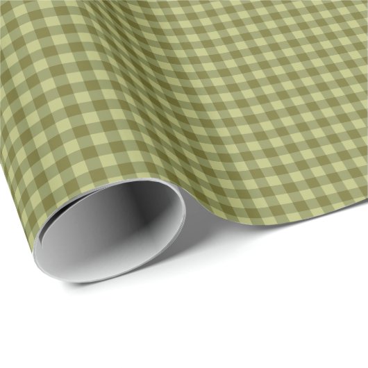 Green micro gingham plaid pattern gift wrap ラッピングペーパー (ロールコーナー)