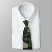 Green Military Camouflage Pattern ネクタイ (タイ)