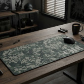 Green Military Digital Camouflage Stencil Monogram デスクマット