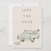 Green Minimal Wedding Invitation 2025 招待状 (裏面)
