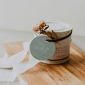 Green Minimalist書道結婚の感謝 フェイバータグ