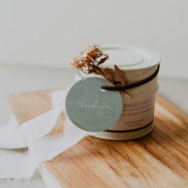 Green Minimalist書道結婚の感謝 フェイバータグ