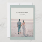 Green Minimalist Chic セーブザデート (裏面)