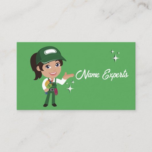 Green Minimalist Cleaning Services 名刺 (正面)