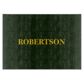 Green minimalist custom name  カッティングボード (正面)