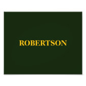 Green minimalist custom name  フォトプリント            (正面)