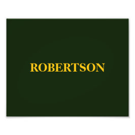 Green minimalist custom name  フォトプリント           