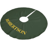 Green minimalist custom name  ブラッシュドポリエステルツリースカート (アングル)