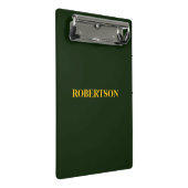 Green minimalist custom name  ミニクリップボード (アングル)