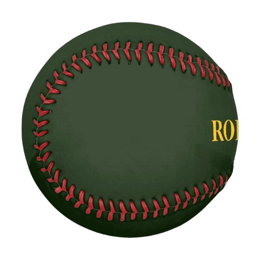 Green minimalist custom name  野球ボール (正面左)