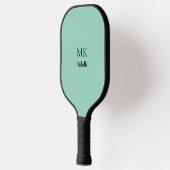 Green Minimalist Custom Name Pickleball Paddle ピックルボールラケット (左)