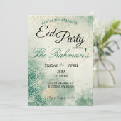 Green Minimalist  elegant Eid Party Invitation  招待状 (スタンド正面)