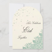 Green Minimalist elegant Eid Party Invitation Card 招待状 (裏面)