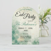 Green Minimalist elegant Eid Party Invitation Card 招待状 (スタンド正面)