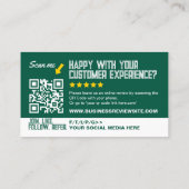 Green minimalist modern QR Code 名刺 (裏面)