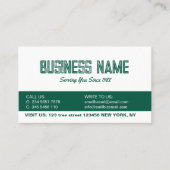 Green minimalist modern QR Code 名刺 (正面)