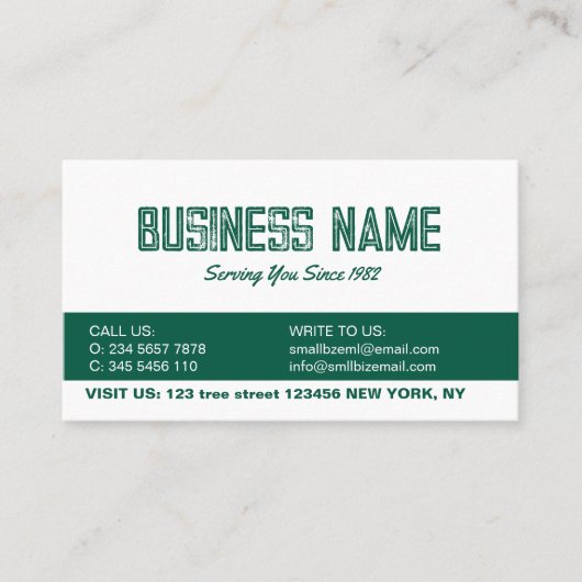 Green minimalist modern QR Code 名刺 (正面)