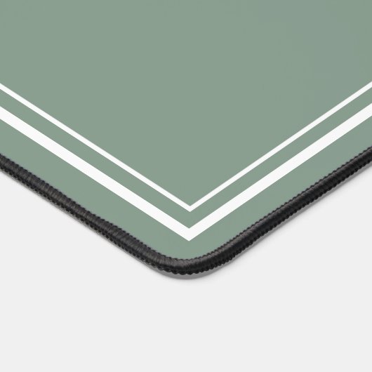 Green Minimalist Monogram デスクマット (コーナー)