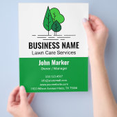 Green Minimalist Tree Landscaping Lawn Care チラシ (手)