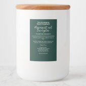 Green minimalist waterproof cosmetics bottle label フードラベル (正面)