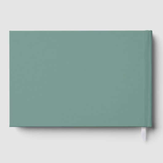 Green Minimalist Wedding Guest Book ゲストブック (裏面)