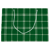 Green Mistletoe Plaid ラージペーパーバッグ (正面)