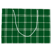 Green Mistletoe Plaid ラージペーパーバッグ (裏面)
