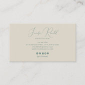 Green Modern Elegant Minimalist Business Card 名刺 (正面)