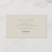 Green Modern Elegant Minimalist Business Card 名刺 (正面)