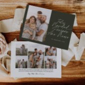 Green Modern Feliz Navidad Script Christmas シーズンカード