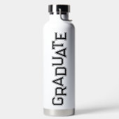 Green Modern High School Graduation Graduate ウォーターボトル (左面)