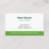 Green Modern Lawn Care Landscaping Photo 名刺 (裏面)