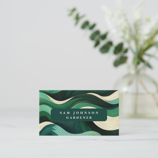 Green Modern Nature Gardener Landscape 名刺 (スタンド正面)