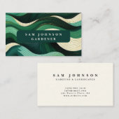 Green Modern Nature Gardener Landscape 名刺 (正面/裏面)