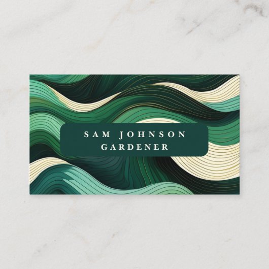 Green Modern Nature Gardener Landscape 名刺 (正面)