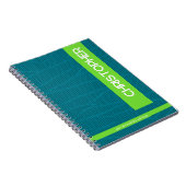 Green Modern Personalized Name ノートブック (右側)