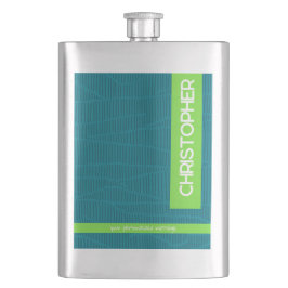 Green Modern Personalized Name フラスク