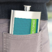 Green Modern Personalized Name フラスク (インサイチュ)