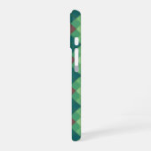 Green Modern Plaid Phone Case iPhone 16ケース (左側面)