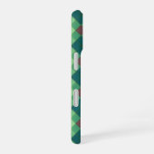 Green Modern Plaid Phone Case iPhone 16ケース (右側面)