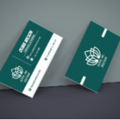 Green Modern QR Code Business Card 名刺