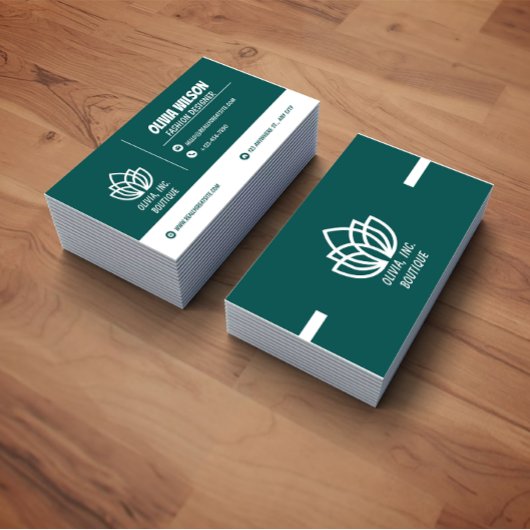 Green Modern QR Code Business Card 名刺
