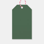 Green Modern Winter Snowman Baby Shower ギフトタグ (裏面)